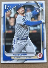 Nick Loftin 2024 Bowman Rookie #71 Kansas City Royals RC Baseball Card. rookie card picture