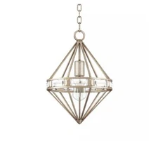Park Harbor PHPL5181SL 11" Wide Single-Light Foyer Pendant w/Glass Accents