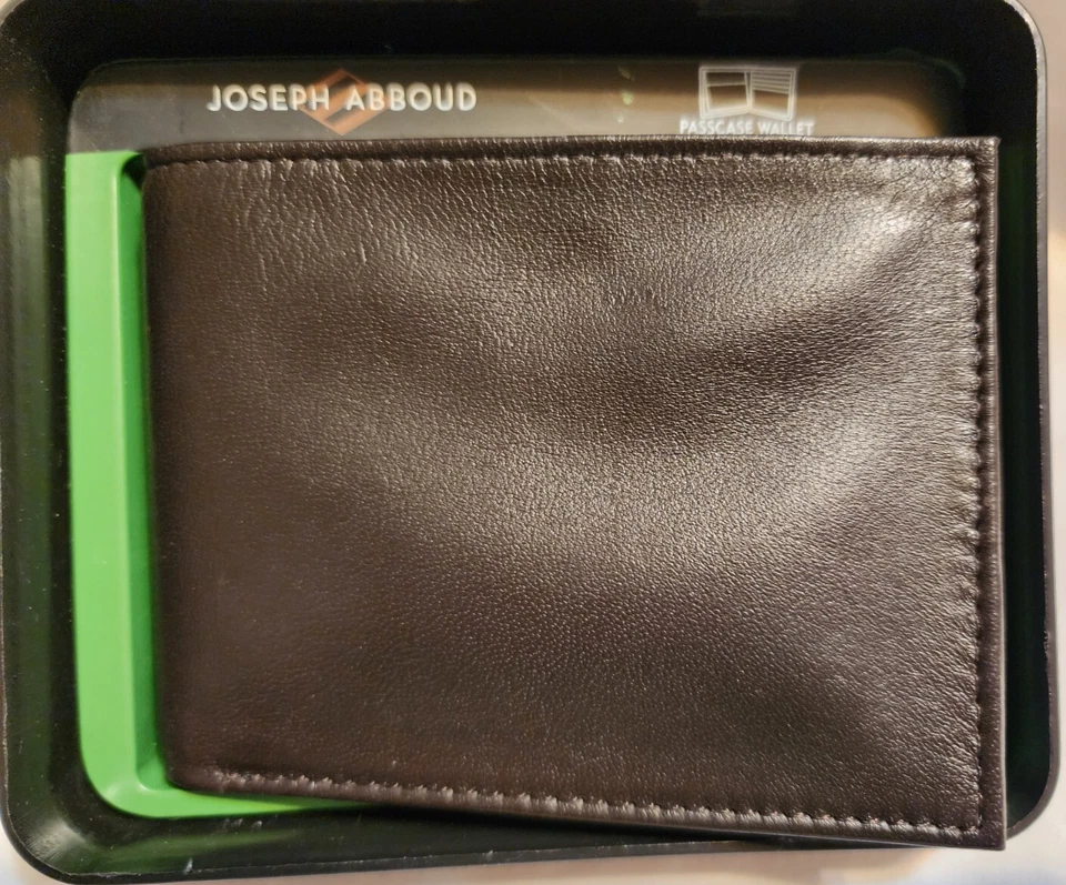 Cartera Joseph Abboud - Cuero Guinina - Cartera Pasaporte - Con Caja Foto 2 de 4