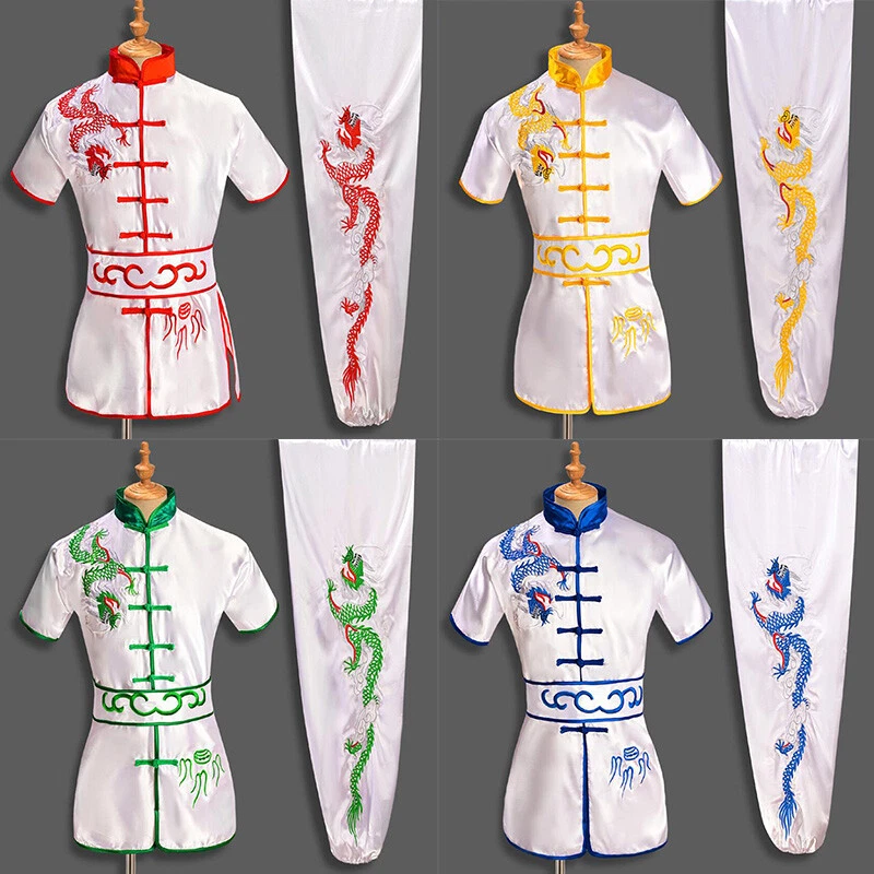 Traditional Chinese Kung Fu Outfit Uniform Martial Arts Suit Dragon Embroidery