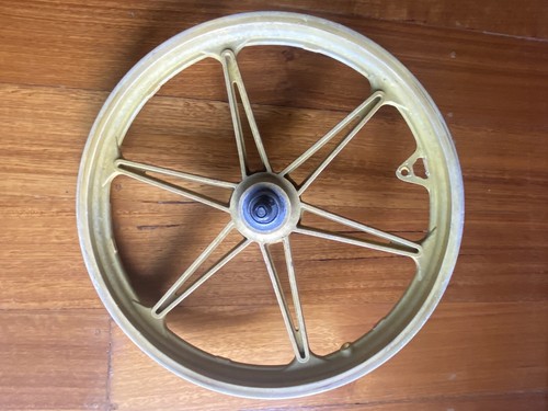ACS MX ZYTEL Bmx Tuff Wheels Yellow Front Rear 6 Spoke 80s Old School Freewheel - Picture 14 of 16
