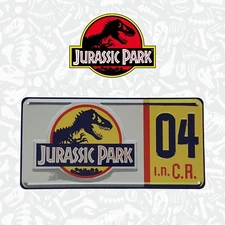 Jurassic Park Replica License Plate Metal Sign Official Movie Collectible LE