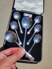 PRIESTLY & MOORE ~ SERVING & SOUP SPOONS ~ IN DISPLAY BOX ~ VINTAGE ~ AS FOUND — photo 8