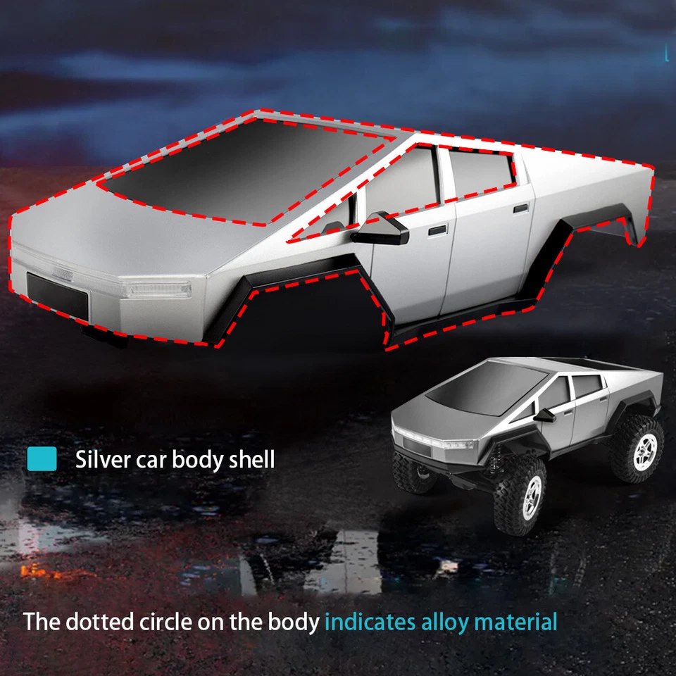 AUSTAR 1/18 Hard Body RC Car Shell Pickup Cover For 1/18 RC Crawler Car Parts - Image 2 of 4