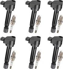 UF242 Ignition Coil Pack and Iridium Spark Plug Set of 6 for Acura CL TL 3.2L V6