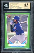 Nomar Mazara Rookie Card 2014 Bowman Draft Top Prospects Green #TP-90 BGS 9.5