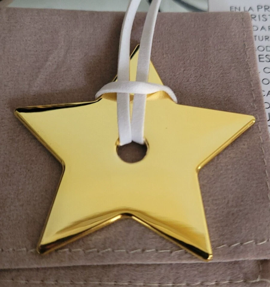 DIOR  gold STAR 3 necklaces pendant CHARM + key ring + ribbons gift box Dior +++ - Image 2 of 4