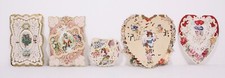 Victorian Style Layered Die Cut Antique Valentine Lot of 5