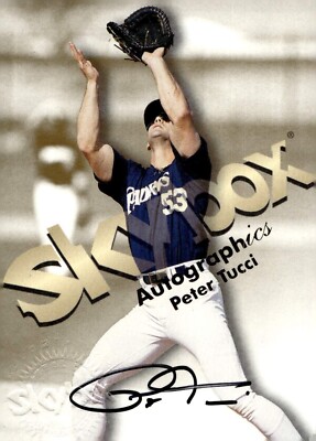1999 SkyBox Premium Autographics #NNO Peter Tucci San Diego Padres