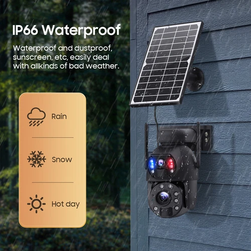 Solarkamera 4G Sim 4K 8MP 20X Zoom Dual Lens Outdoor WLAN Kameras Überwachung - Bild 3 von 28
