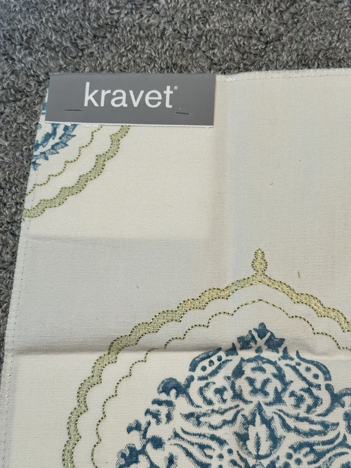 Kravet Fabric Sample 12.5” x 12” Kasara Capri Constantinople 1530 Blue Green - Image 2 of 4