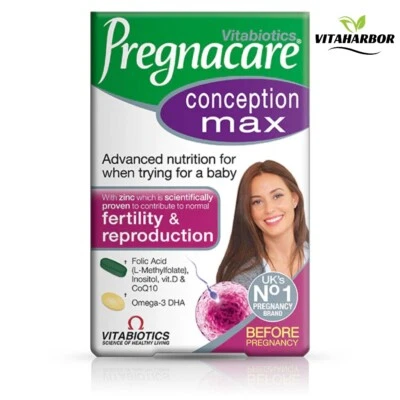 Vitabiotics Pregnacare Conception Max Tablets - 84 Tablets UK In Stock BB:7/27