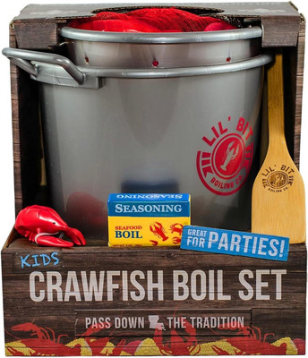 Lil' Bit Boiling Co. Kids Louisiana Crawfish Boil Playset - Toy Food Kitchen Set