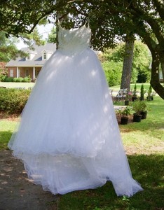 sequin top wedding dress