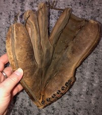 Leather Baseball Mitt Vintage Original MacGregor GF777 1950s USA Catcher's Kids