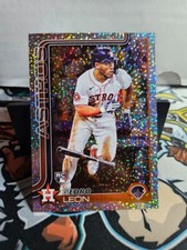 2025 Topps Series 1 Celebration Pedro Leon RC Confetti Parallel #30