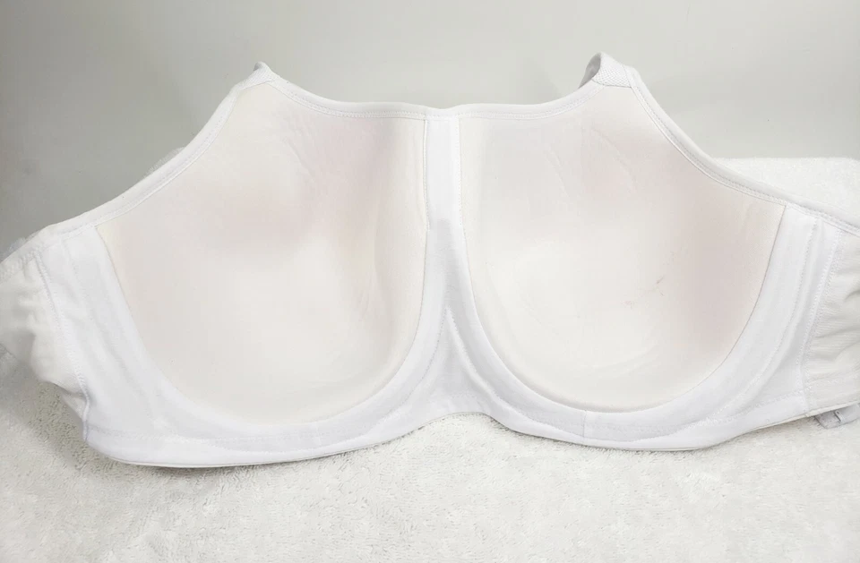 Sujetador deportivo La Isla para mujer talla 38F blanco ligeramente acolchado Foto 3 de 4