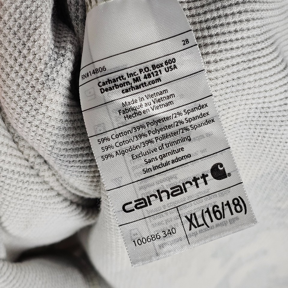 Carhartt Women's Long Sleeve Camo Snap Henley Shirt XL 1618 Henley eBay