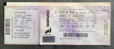 DEPECHE MODE - Billet Ticket Concert - PARIS SDF - 15 06 2013 - Collector