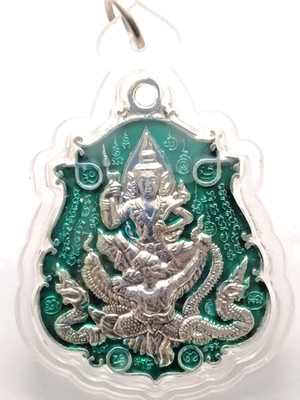 Narayana Garuda Thai Amulet Coin LP Nong Hermit Powerful Magic Holy Protection