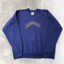 VTG Sweatshirt Crewneck U Of M University of Michigan Embroidered XL Distressed
