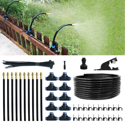 360° Adjustable Drip Irrigation System Kit, 32.8FT Automatic Garden Watering ...