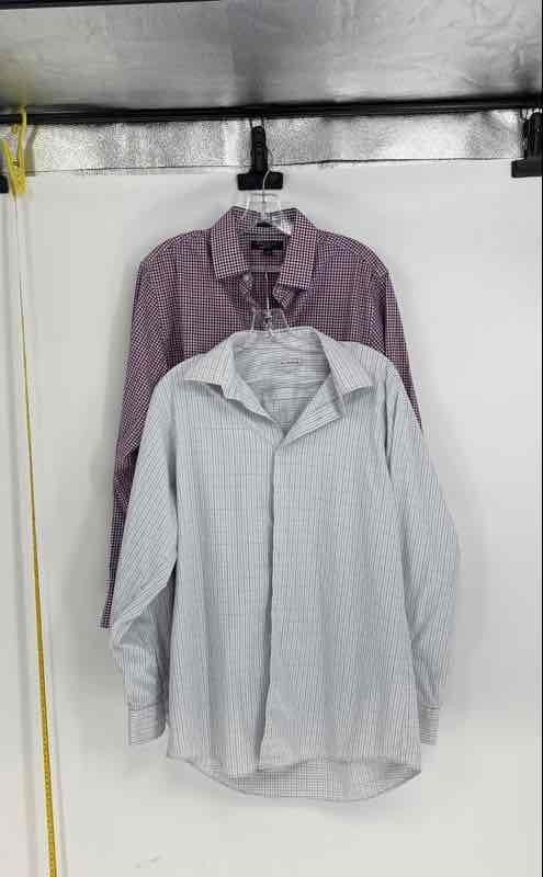 J.M. Haggar Banana Republic Mens Multicolor Dress Shirt Size M/15-15.5 Lot Of 2