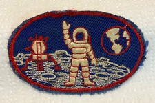 Vintage Waving Astronaut Moon Lunar Landing NASA Embroidered Sew On Patch