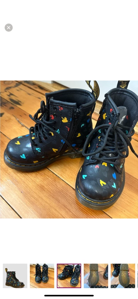 niño 1460 cuero leopardo doc martens talla 7 Foto 3 de 4