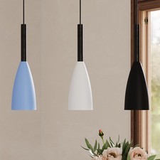 Simple E27 Pendant Light Fixture 3 Light Metal Ceiling Lamp For Bedroom