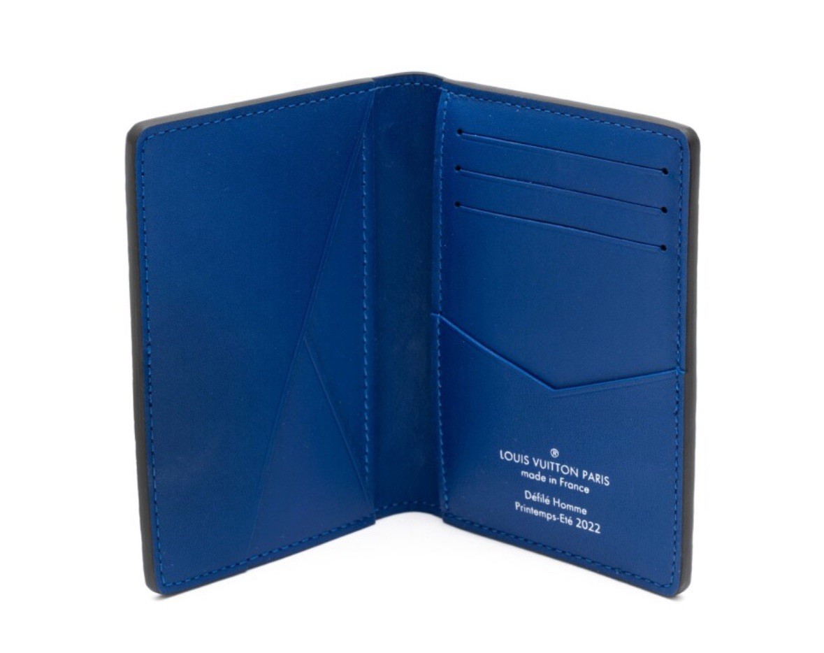 NEW Louis Vuitton Virgil Abloh Pocket Organizer Taurillon Illusion Blue/Green image 4