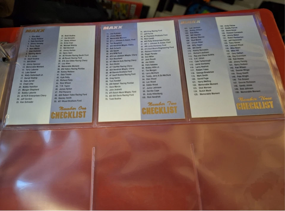 Maxx Race Cards Nascar 1994 SET of 300 Cards +12 Jumbo Cards in MAXX Binder - Image 4 of 4