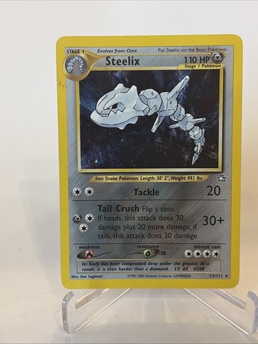 The Pokémon Company Neo Genesis Steelix 15/111 Unlimited Holo Rare HP110 English