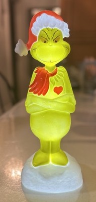 The Grinch 14  inch Blow Mold LED Light Up Table Top Christmas Holiday Gemmy