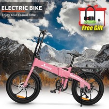850W Ebike 20" Electric Bike Bicycle 25Mph Commuter City E-bikes Pink Free lock