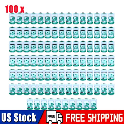 #ad 100 Pack batteries for SAFT LS14250 3.6V 1 2 AA Lithium Battery $319.69