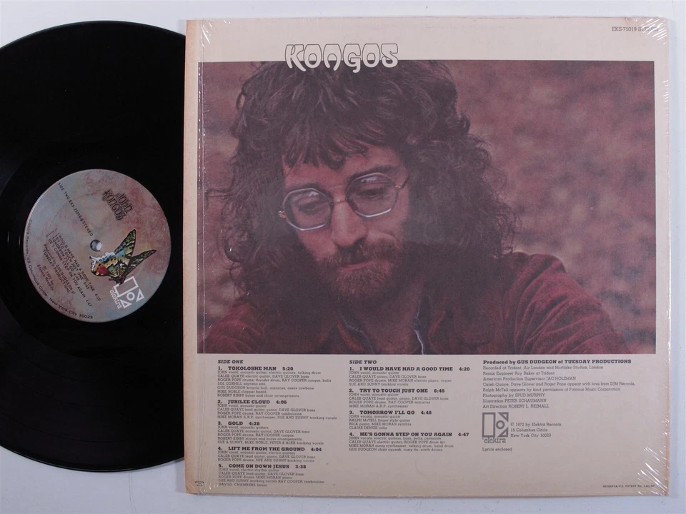 JOHN KONGOS Self Titled ELEKTRA EKS-75019 LP VG+ w/ lyric sheet insert SHRINK z - Image 2 of 3