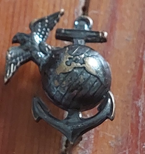RARE WW2 USMC Dress Badge Insignia eagle anchor/ Collectable Vintage Badge/pin - Picture 2 of 4
