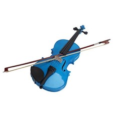 New 4/4 Acoustic Violin with Case Bow Rosin Dark Blue Durable Accessory Gift