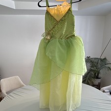 Disney Tiana Princess and the Frog Girl Green Costume Dress Size 13/14