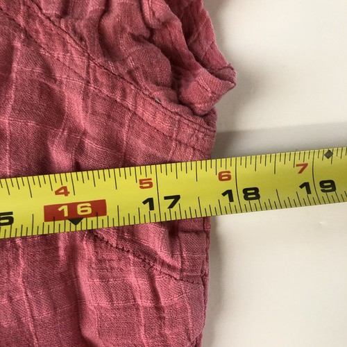 prAna: Women's Light Red Blouse Pleated Front Tag Size Medium - Picture 5 of 16