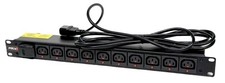 PDUEX KWB-IEC10HC13CLICK Basic Rack PDU 1U 10A 230V 2.9kw 10xIEC-C13 Lock Socket