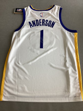 Golden State Warriors Kyle Anderson White Autographed Swingman NBA Jersey-NEW
