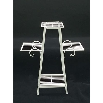 Hi-Line Gift Ltd 3 Tier Plant Stand 78672-A-WT - White