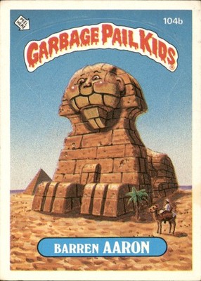 1986 Topps Garbage Pail Kids - Barren AARON #104b - Series 3