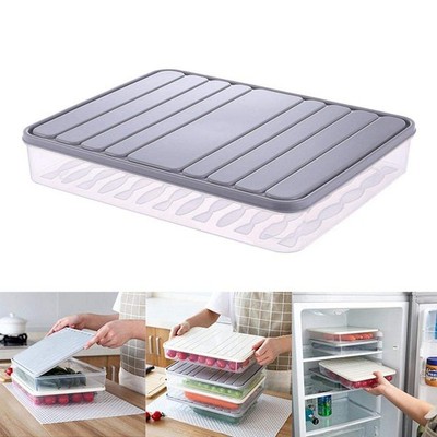 Food Storage Containers 11.02�8.85�1.81'' Vegetable Organizer with Lid Clear Frid