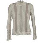 Roberto Cavalli Cream Vintage Sparkle Striped Knit Top | OS Regular