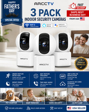 3-Pack ARCCTV WiFi 6 Security Cameras 5G/2.4G Pet Cam Night Vision Alexa
