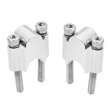 7/8 Handlebar Risers, 30mm Height, Chrome, ATV, Motorcycle, Dirt Bike, Clamp