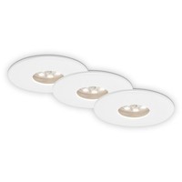 LED Einbauleuchte 3Er Set 1,8 W 3000K IP44 Weiß Kunststoff Ø4,5Cm Briloner